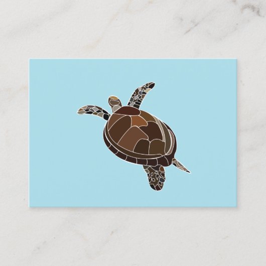 Carte De Visite Tortue de mer Plage Océanique (Devant)