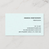 Carte De Visite Tortue de mer rose Whimsical & mignon (Dos)