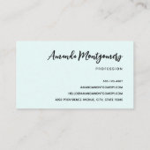 Carte De Visite Tortue de mer rose Whimsical & mignon (Dos)