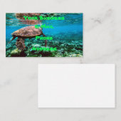 Carte De Visite Tortue de mer tropicale sous-marine (Devant / Derrière)