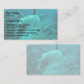 Carte De Visite Tortue de mer verte (Devant / Derrière)