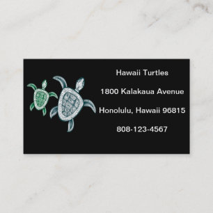 Carte De Visite Tortue de mer verte d'Hawaï