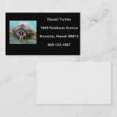 Carte De Visite Tortue d'Hawaï (Devant / Derrière)