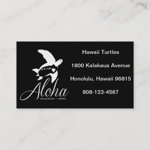 Carte De Visite Tortue d'Hawaï Honu