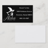 Carte De Visite Tortue d'Hawaï Honu (Devant / Derrière)
