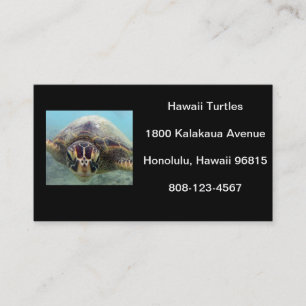 Carte De Visite Tortue Hawaii