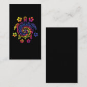 Carte De Visite Tortue Hawaii Colorful Tropical (Devant / Derrière)