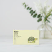 Carte De Visite Tortue mignonne (Debout devant)