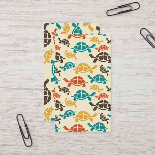 Carte De Visite Tortue multicolore (Devant/Arrière en situation)