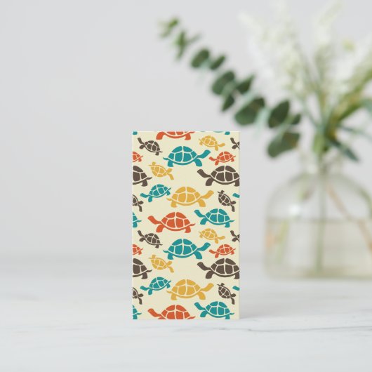 Carte De Visite Tortue multicolore (Debout devant)