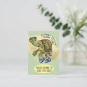 Carte De Visite Tortue peinte en course (Debout devant)