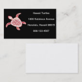 Carte De Visite Tortue verte d'Hawaii (Devant / Derrière)
