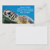 Carte De Visite Tortue verte d'Hawaii (Devant / Derrière)