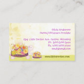 Carte De Visite Tortues à fleurs Garde d'enfants (Dos)