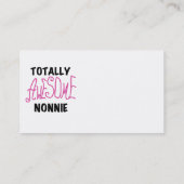 Carte De Visite Totalement génial Nonnie Pink Tshirts et cadeaux (Dos)