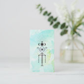 Carte De Visite *~* Totem Lune OEil Astrologie Florale Yoga Reiki (Debout devant)