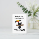 Carte De Visite Toucan Bird Funny Tropical (Debout devant)