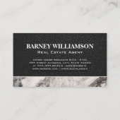 Carte De Visite Touche City Skeleton | Marbre en cuir | Monogramme (Dos)