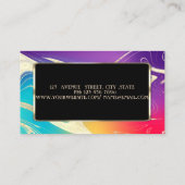 Carte De Visite Touche dorée colorée moderne (Dos)