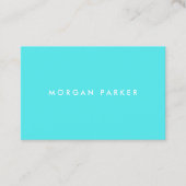 Carte De Visite Touche Oeil Professionnel Simple Moderne Turquoise (Devant)