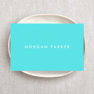 Carte De Visite Touche Oeil Professionnel Simple Moderne Turquoise