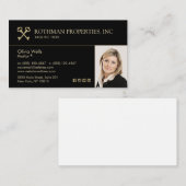 Carte De Visite Touches croisées Agent immobilier Ajouter une entr (Devant / Derrière)