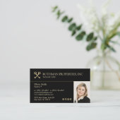 Carte De Visite Touches croisées Agent immobilier Ajouter une entr (Debout devant)