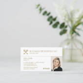Carte De Visite Touches croisées Agent immobilier Ajouter une entr (Debout devant)