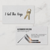 Carte De Visite Touches de la maison | Logo en métal de l'immobili (Devant / Derrière)