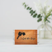 Carte De Visite Touches de la maison | Marbre bois (Debout devant)