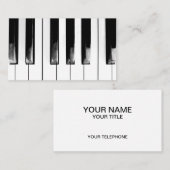 Carte De Visite Touches de piano (Devant / Derrière)
