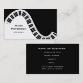 Carte De Visite Touches de piano courbées (Devant / Derrière)