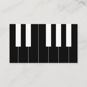 Carte De Visite Touches de piano inversées