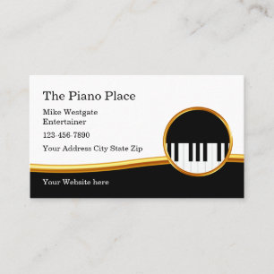 Carte De Visite Touches de piano musicales classiques