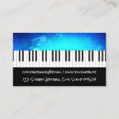 Carte De Visite Touches de piano | Notes musicales (Dos)