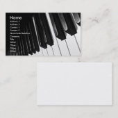 Carte De Visite Touches de piano pour piano (Devant / Derrière)