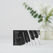 Carte De Visite Touches de piano pour piano (Debout devant)