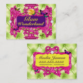 Carte De Visite Touffe fascinante de chaux de rose du pays des (Devant / Derrière)