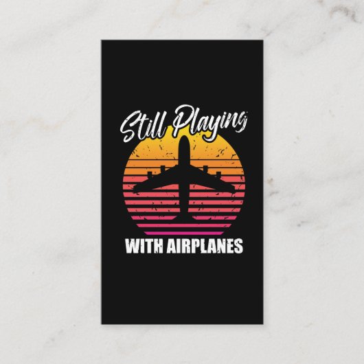 Carte De Visite Toujours en train de jouer avec des avions mécanic (Devant)
