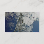 Carte De Visite Tour de communications atteignant pour les nuages (Dos)