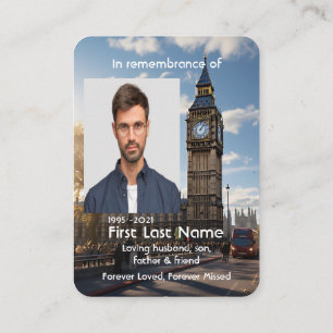 Carte De Visite Tour de prière en photo Memorial de Londres Grande