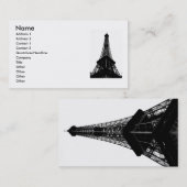 Carte de visite tour Eifel (Devant / Derrière)