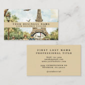 Carte De Visite Tour Eiffel (Devant / Derrière)