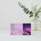 Carte De Visite Tour Eiffel Au Ciel Soleil (Debout devant)