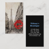 Carte De Visite Tour Eiffel de Paris de paysage d'automne (Devant / Derrière)