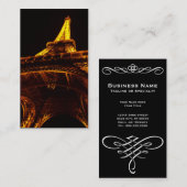 Carte De Visite tour eiffel la nuit (Devant / Derrière)