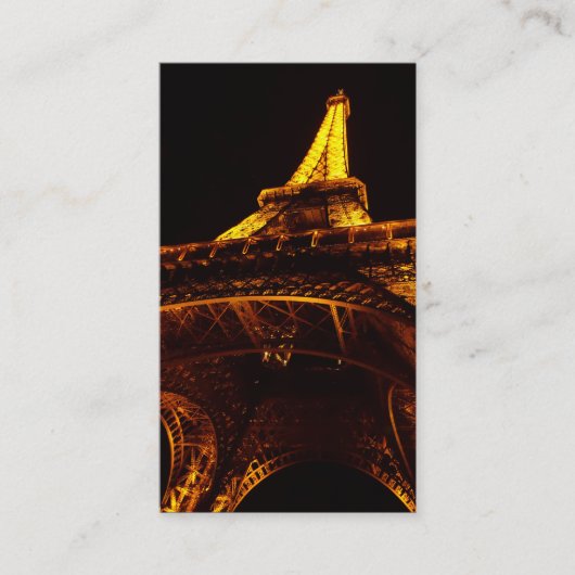 Carte De Visite tour eiffel la nuit (Devant)