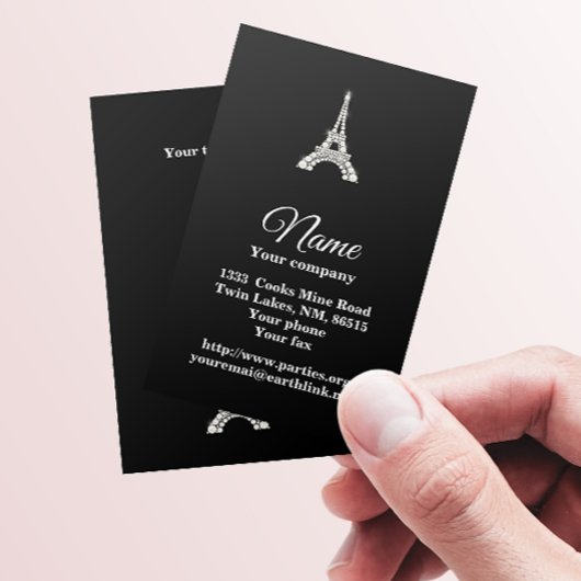 Carte De Visite Tour Eiffel perlé