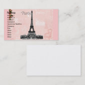Carte De Visite Tour Eiffel vintage (Devant / Derrière)