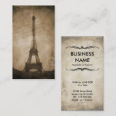 Carte De Visite Tour Eiffel vintage (Devant / Derrière)